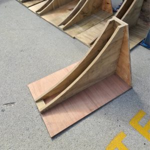 Bike rack from recycled materials