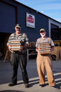 Woody and Jimmy with the Lizard Homes. Photo Mike Guest