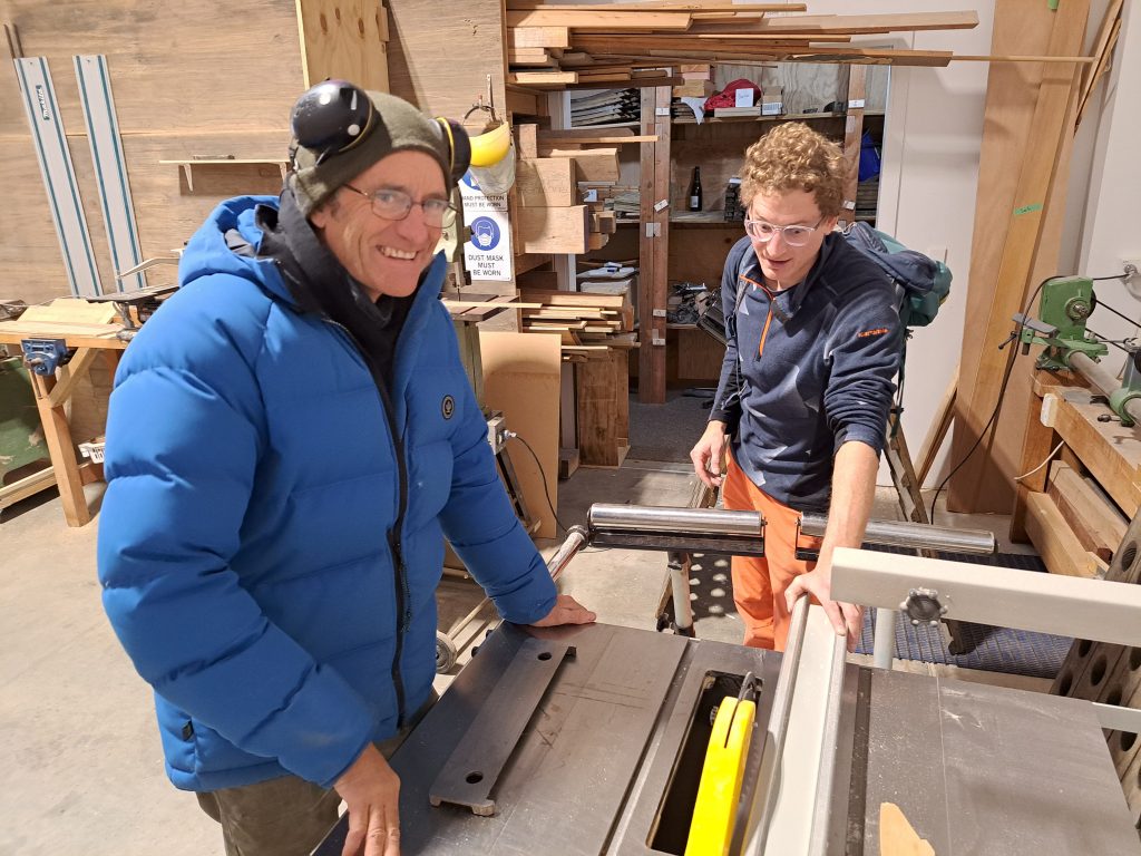 Sebastian and Gwilym discuss how we might get the alignment on the table saw figured out