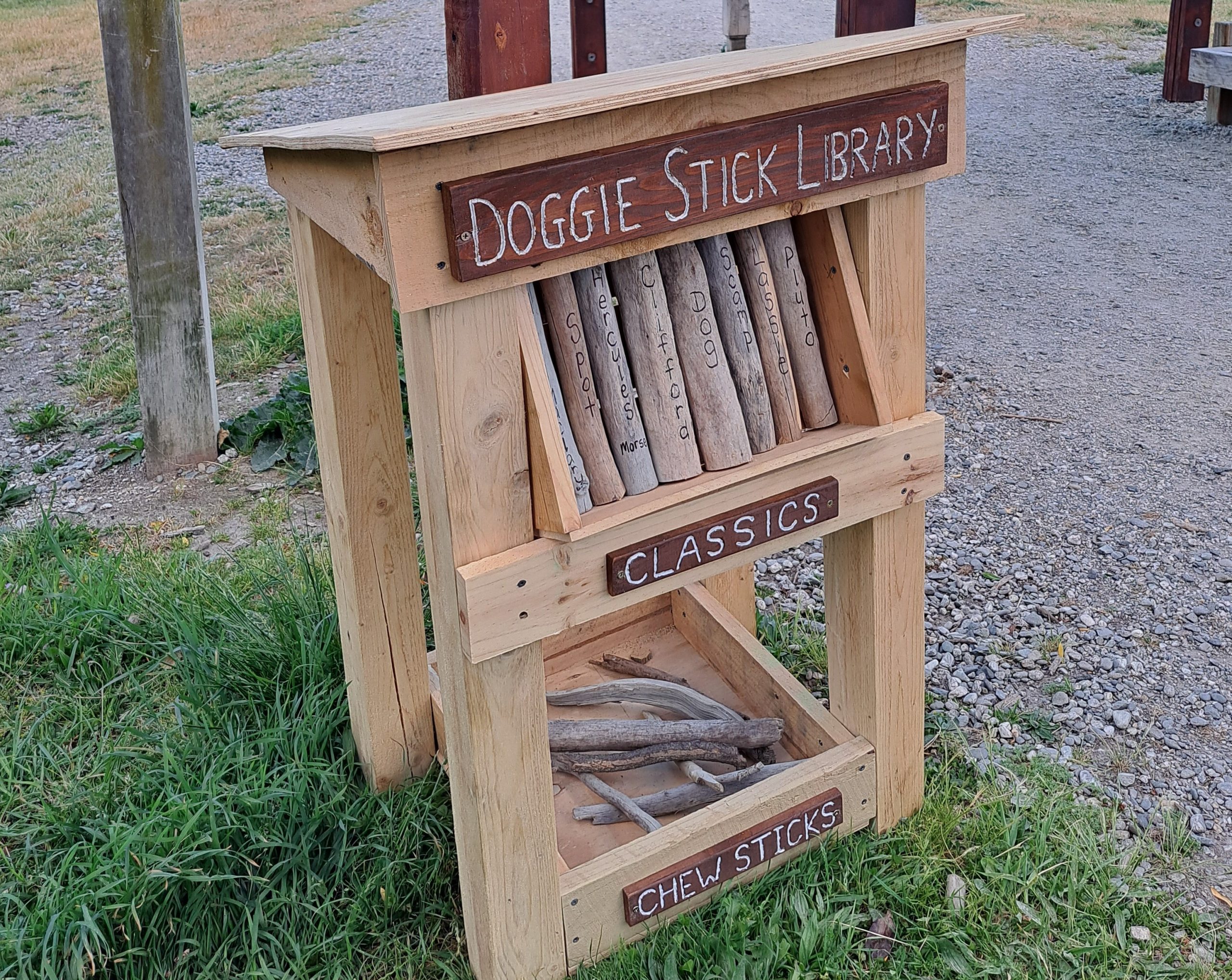 Doggie stick library