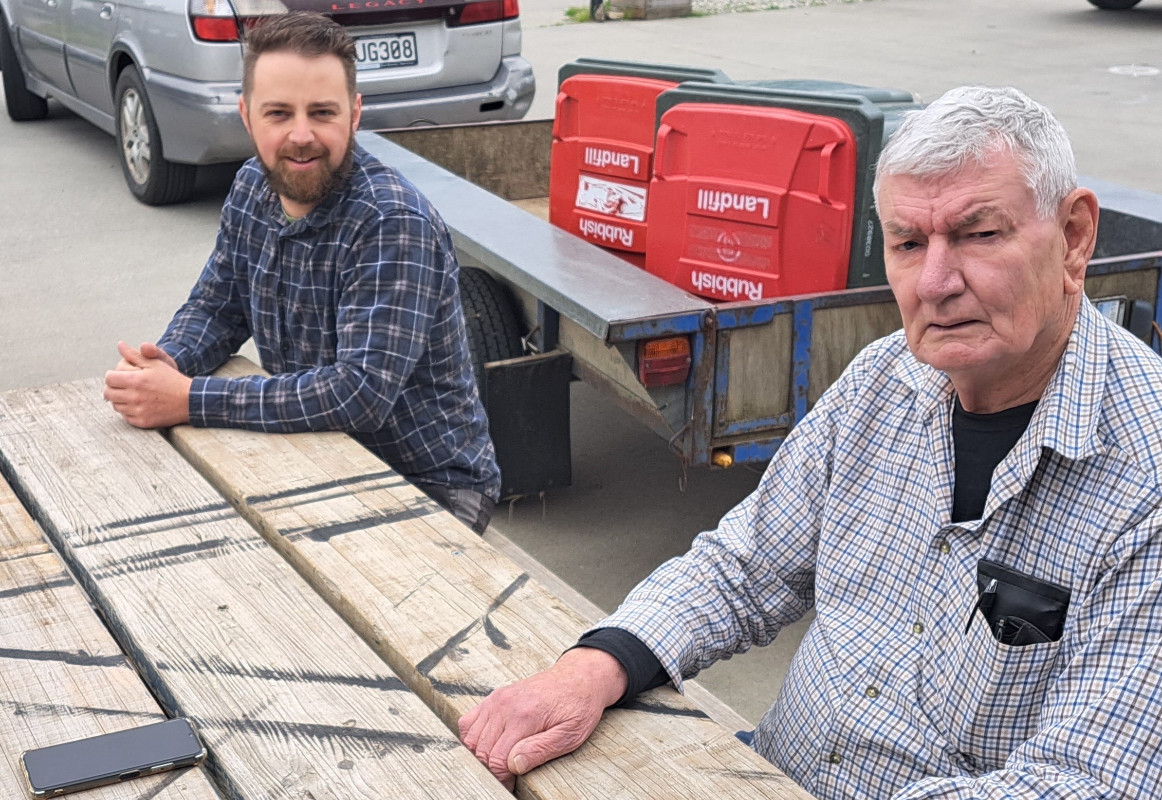 Picnic tables on the way