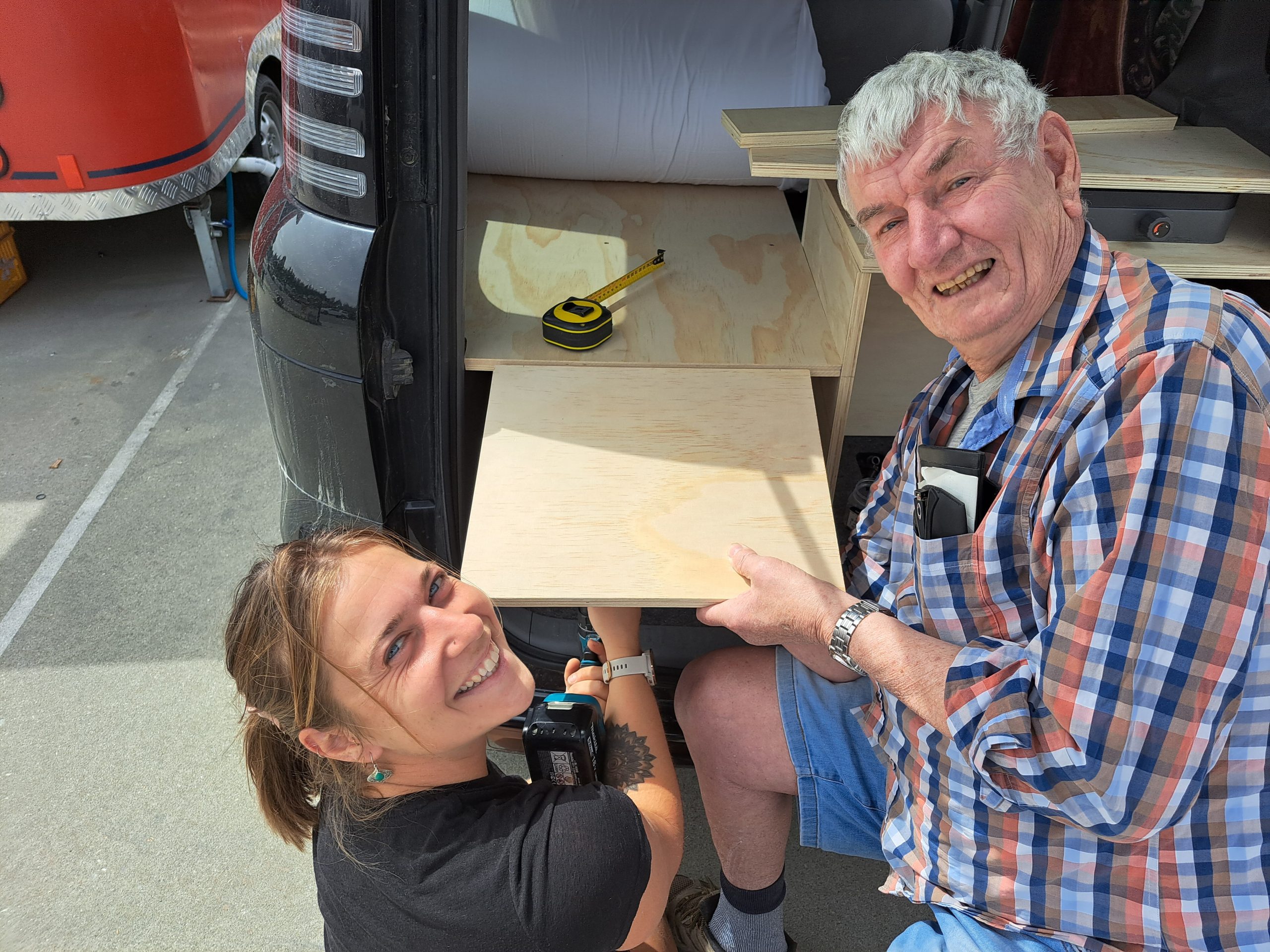 Getting vans ready to occupy