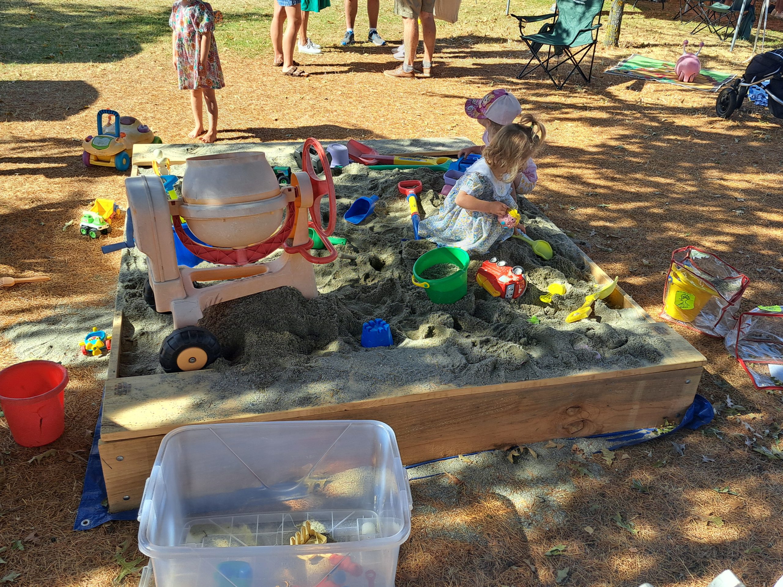 Sandpit in action