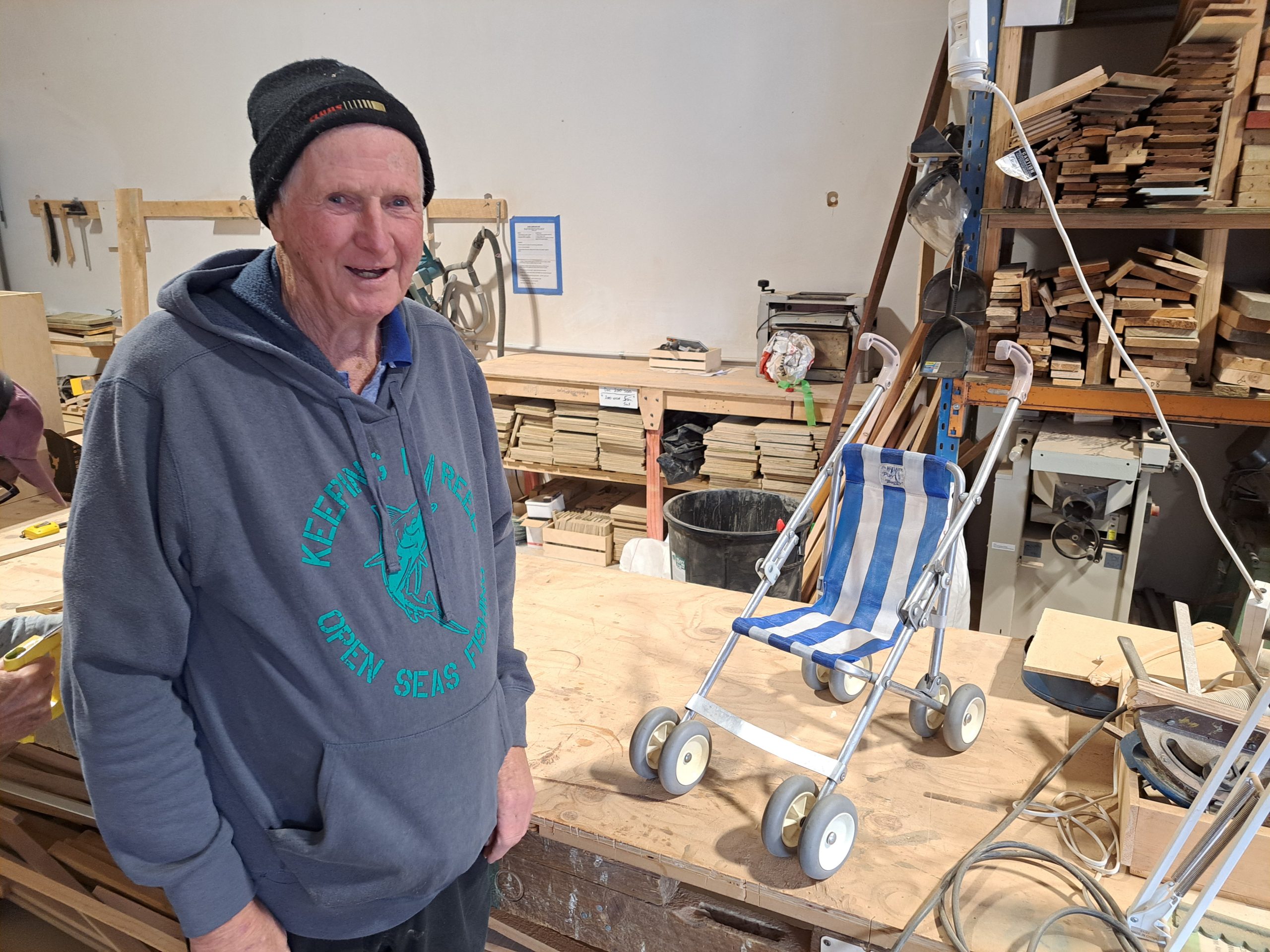 Push chair repaired